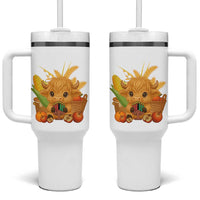 Cute Highland Cow With Kwanzaa Kinara And Presents Tumbler With Handle African Heritage Gift - Wonder Print Shop