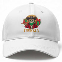 Funny Umoja Holiday Gift Baseball Cap CowCat Kwanzaa Kinara Candle And Presents