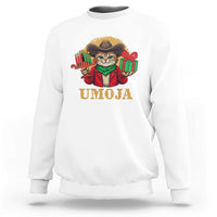 Funny Umoja Holiday Gift Sweatshirt CowCat Kwanzaa Kinara Candle And Presents - Wonder Print Shop