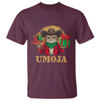 Funny Umoja Holiday Gift T Shirt CowCat Kwanzaa Kinara Candle And Presents - Wonder Print Shop
