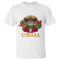 Funny Umoja Holiday Gift T Shirt CowCat Kwanzaa Kinara Candle And Presents - Wonder Print Shop