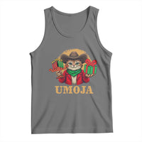 Funny Umoja Holiday Gift Tank Top CowCat Kwanzaa Kinara Candle And Presents - Wonder Print Shop