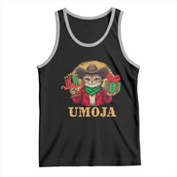 Funny Umoja Holiday Gift Tank Top CowCat Kwanzaa Kinara Candle And Presents - Wonder Print Shop