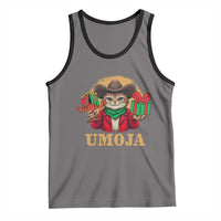 Funny Umoja Holiday Gift Tank Top CowCat Kwanzaa Kinara Candle And Presents - Wonder Print Shop