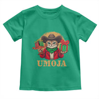 Funny Umoja Holiday Gift Toddler T Shirt CowCat Kwanzaa Kinara Candle And Presents - Wonder Print Shop
