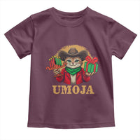 Funny Umoja Holiday Gift Toddler T Shirt CowCat Kwanzaa Kinara Candle And Presents - Wonder Print Shop