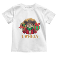 Funny Umoja Holiday Gift Toddler T Shirt CowCat Kwanzaa Kinara Candle And Presents - Wonder Print Shop