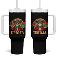 Funny Umoja Holiday Gift Tumbler With Handle CowCat Kwanzaa Kinara Candle And Presents - Wonder Print Shop