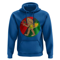African American Holiday Gift Hoodie Retro Sunset Bigfoot With Kwanzaa Candle - Wonder Print Shop