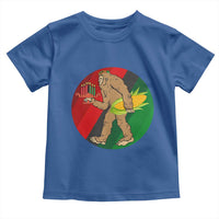 African American Holiday Gift Toddler T Shirt Retro Sunset Bigfoot With Kwanzaa Candle - Wonder Print Shop