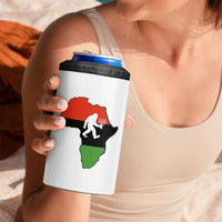 Funny Kwanzaa Bigfoot Lover 4 in 1 Can Cooler Tumbler Festival Of Lights African Heritage Gift - Wonder Print Shop