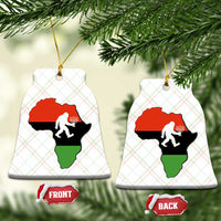 Funny Kwanzaa Bigfoot Lover Ceramic Ornament Festival Of Lights African Heritage Gift - Wonder Print Shop