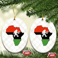 Funny Kwanzaa Bigfoot Lover Ceramic Ornament Festival Of Lights African Heritage Gift - Wonder Print Shop
