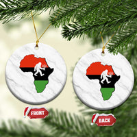 Funny Kwanzaa Bigfoot Lover Ceramic Ornament Festival Of Lights African Heritage Gift - Wonder Print Shop