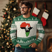 Funny Kwanzaa Bigfoot Lover Ugly Christmas Sweater Festival Of Lights African Heritage Gift - Wonder Print Shop