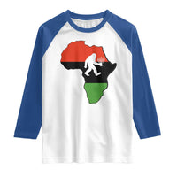 Funny Kwanzaa Bigfoot Lover Raglan Shirt Festival Of Lights African Heritage Gift - Wonder Print Shop