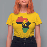 Funny Kwanzaa Bigfoot Lover T Shirt For Women Festival Of Lights African Heritage Gift - Wonder Print Shop