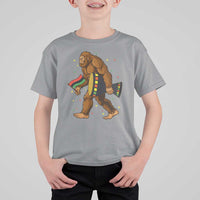 Funny Kwanzaa Bigfoot Lover T Shirt For Kid African American Holiday Gift - Wonder Print Shop