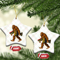 Funny Kwanzaa Bigfoot Lover Ceramic Ornament African American Holiday Gift - Wonder Print Shop