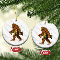Funny Kwanzaa Bigfoot Lover Ceramic Ornament African American Holiday Gift - Wonder Print Shop