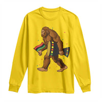 Funny Kwanzaa Bigfoot Lover Long Sleeve Shirt African American Holiday Gift - Wonder Print Shop