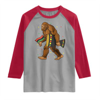 Funny Kwanzaa Bigfoot Lover Raglan Shirt African American Holiday Gift - Wonder Print Shop