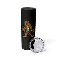 Funny Kwanzaa Bigfoot Lover Skinny Tumbler African American Holiday Gift - Wonder Print Shop