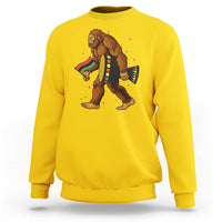 Funny Kwanzaa Bigfoot Lover Sweatshirt African American Holiday Gift - Wonder Print Shop