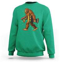 Funny Kwanzaa Bigfoot Lover Sweatshirt African American Holiday Gift - Wonder Print Shop