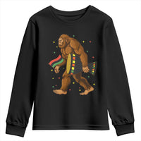 Funny Kwanzaa Bigfoot Lover Youth Sweatshirt African American Holiday Gift - Wonder Print Shop