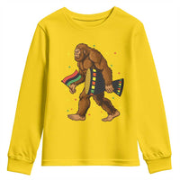 Funny Kwanzaa Bigfoot Lover Youth Sweatshirt African American Holiday Gift - Wonder Print Shop
