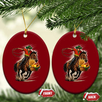 Kwanzaa Cowboy Ceramic Ornament Funny African American Festival Gift - Wonder Print Shop