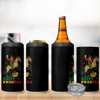 Happy Kwanzaa Cowboy 4 in 1 Can Cooler Tumbler Funny African Holiday Gift - Wonder Print Shop