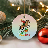 Happy Kwanzaa Cowboy Ceramic Ornament Funny African Holiday Gift - Wonder Print Shop