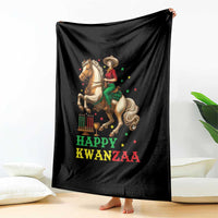 Happy Kwanzaa Cowgirl Throw Blanket Funny African American Festival Gift - Wonder Print Shop