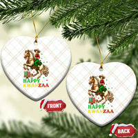 Happy Kwanzaa Cowgirl Ceramic Ornament Funny African American Festival Gift - Wonder Print Shop