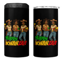 Happy Kwanzaa Cowgirl 4 in 1 Can Cooler Tumbler Festival Of Lights African Heritage Gift - Wonder Print Shop
