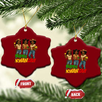 Happy Kwanzaa Cowgirl Ceramic Ornament Festival Of Lights African Heritage Gift - Wonder Print Shop