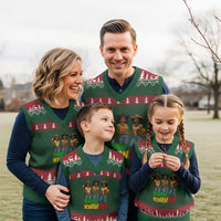 Happy Kwanzaa Cowgirl V-Neck Knit Sweater Vest Festival Of Lights African Heritage Gift - Wonder Print Shop