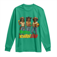 Happy Kwanzaa Cowgirl Long Sleeve Shirt Festival Of Lights African Heritage Gift - Wonder Print Shop