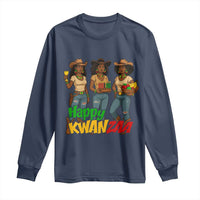 Happy Kwanzaa Cowgirl Long Sleeve Shirt Festival Of Lights African Heritage Gift - Wonder Print Shop