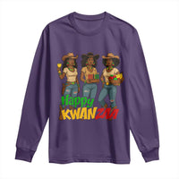 Happy Kwanzaa Cowgirl Long Sleeve Shirt Festival Of Lights African Heritage Gift - Wonder Print Shop