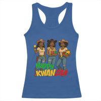 Happy Kwanzaa Cowgirl Racerback Tank Top Festival Of Lights African Heritage Gift - Wonder Print Shop