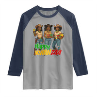Happy Kwanzaa Cowgirl Raglan Shirt Festival Of Lights African Heritage Gift - Wonder Print Shop