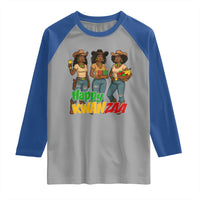 Happy Kwanzaa Cowgirl Raglan Shirt Festival Of Lights African Heritage Gift - Wonder Print Shop