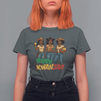Happy Kwanzaa Cowgirl T Shirt For Women Festival Of Lights African Heritage Gift - Wonder Print Shop