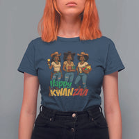 Happy Kwanzaa Cowgirl T Shirt For Women Festival Of Lights African Heritage Gift - Wonder Print Shop