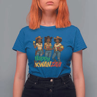 Happy Kwanzaa Cowgirl T Shirt For Women Festival Of Lights African Heritage Gift - Wonder Print Shop