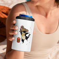 Funny Kwanzaa Cowcat Dance 4 in 1 Can Cooler Tumbler Festival Of Lights African Heritage Gift - Wonder Print Shop