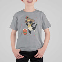 Funny Kwanzaa Cowcat Dance T Shirt For Kid Festival Of Lights African Heritage Gift - Wonder Print Shop